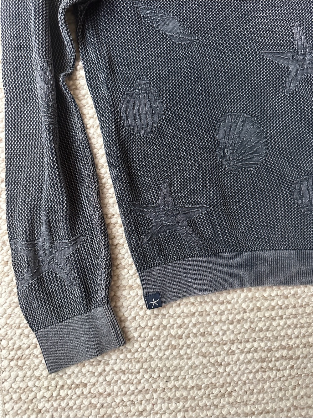 Barefoot Dreams Sunbleached Shell Motif Crew Neck Pullover - Picture 2 of 3